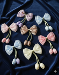 Korean Hair Satin Bow Clip ( Pack of 2 )