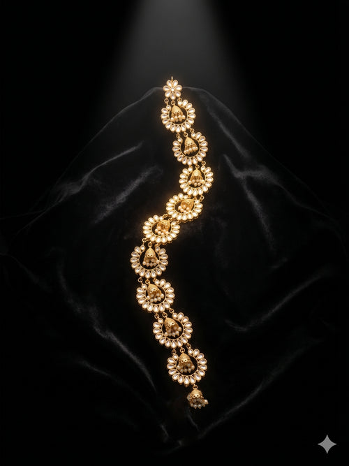 Extended Jhoomar with Pearl Tassels
