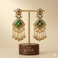 Regal Octagonal Meenakari & Kundan Tassel Earrings