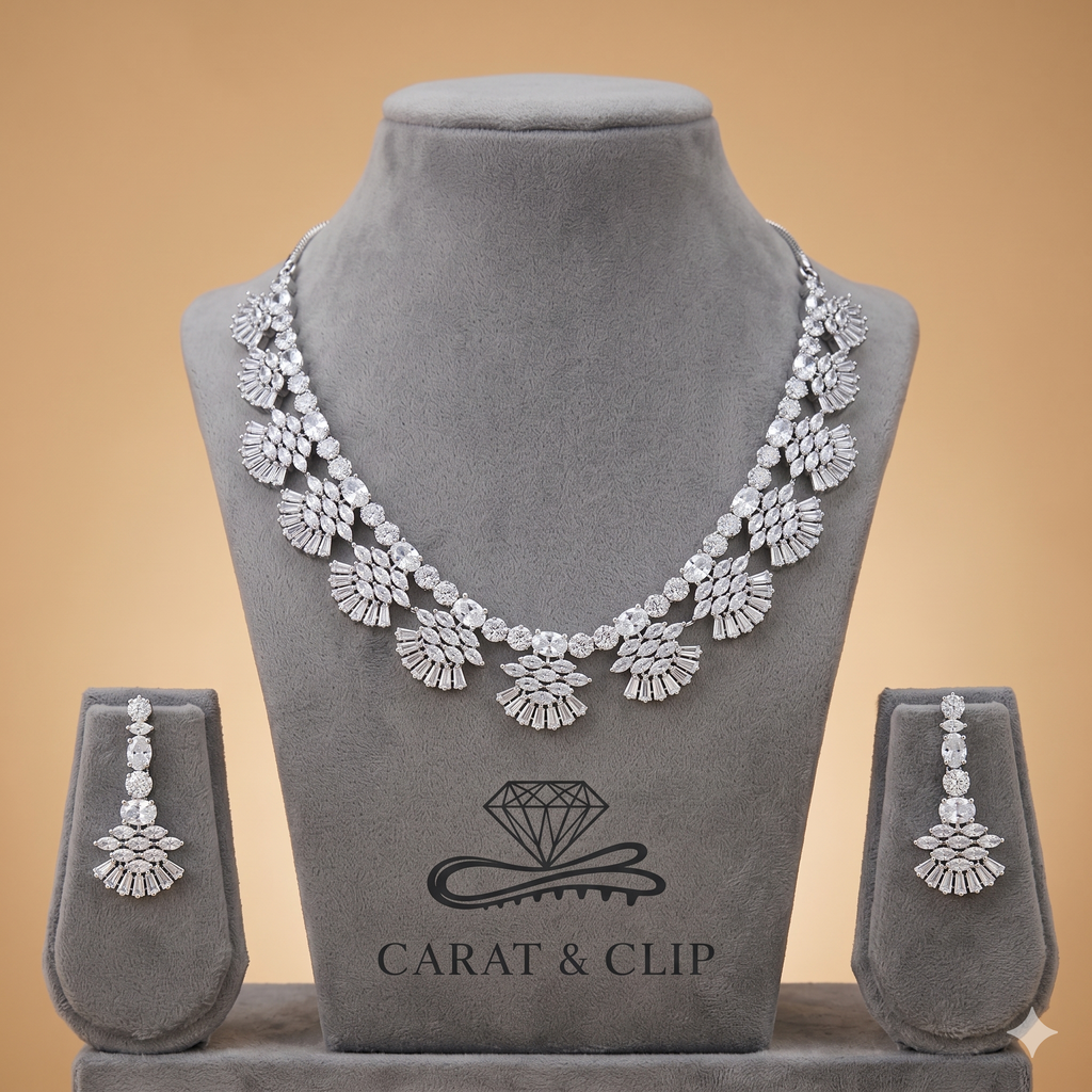 Fanfare Diamond Set - Fan-cut brilliance, red-carpet energy — designed to be noticed from across the room.