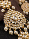 Royal Kundan & Pearl Bridal Braid Accessory