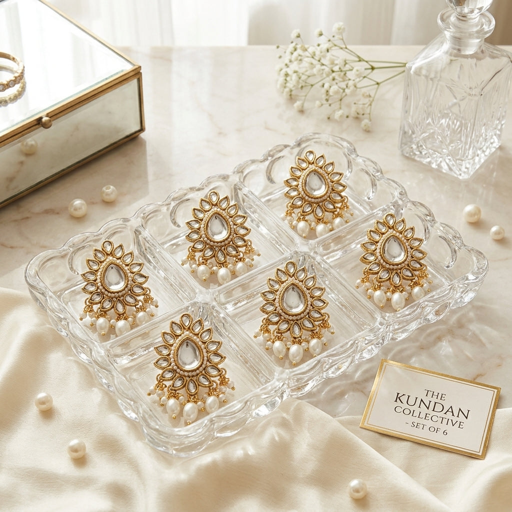 Kundan Polki Braid Pins