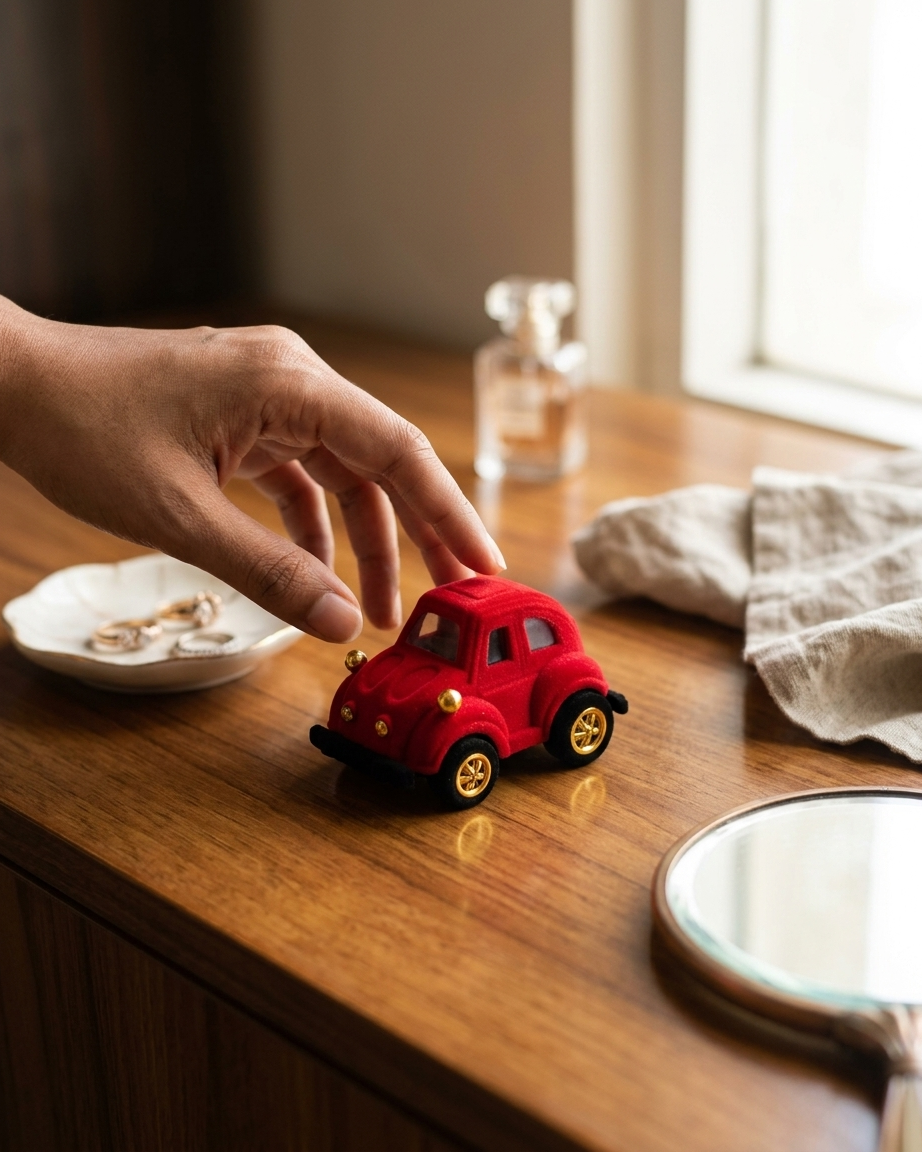 Whimsical Velvet Ring Carriage