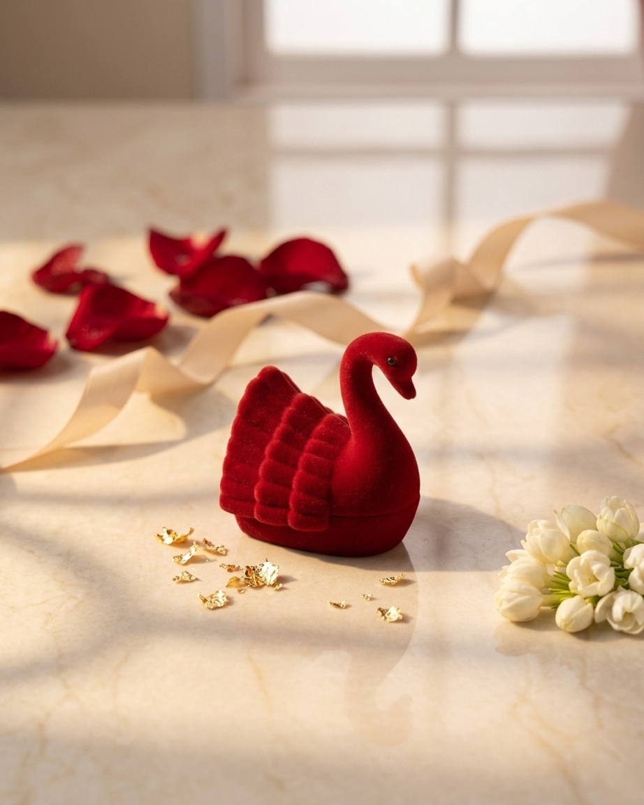 Graceful Swan Ring Case