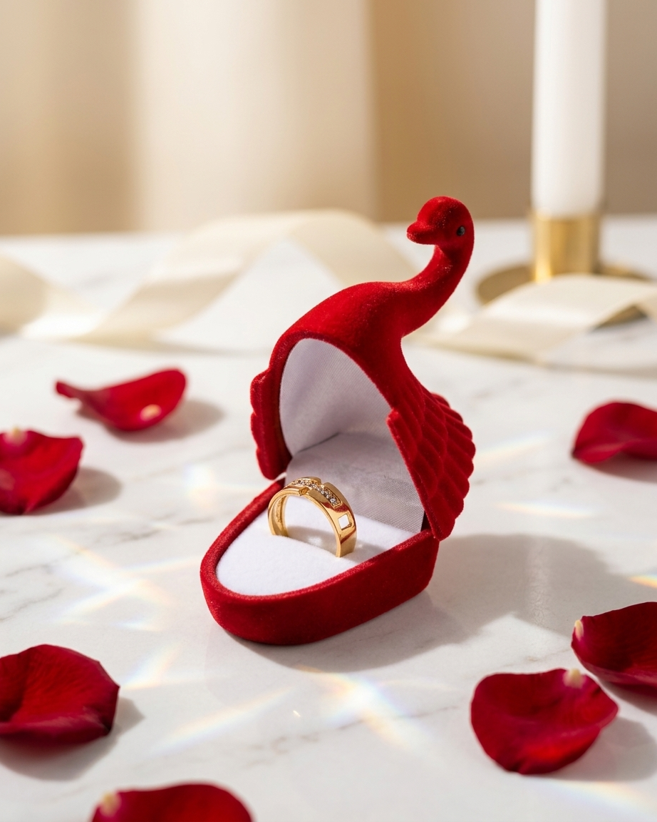 Graceful Swan Ring Case