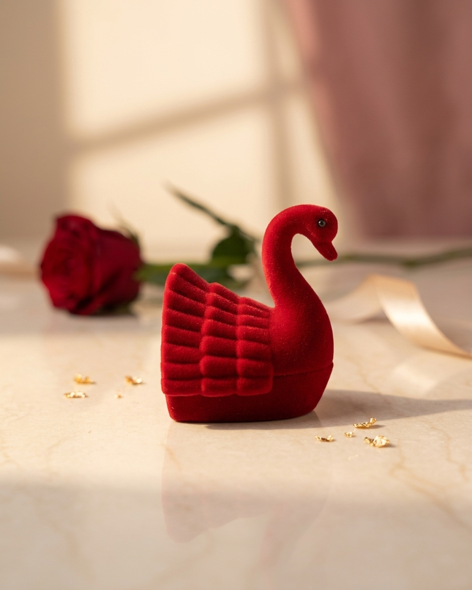 Graceful Swan Ring Case