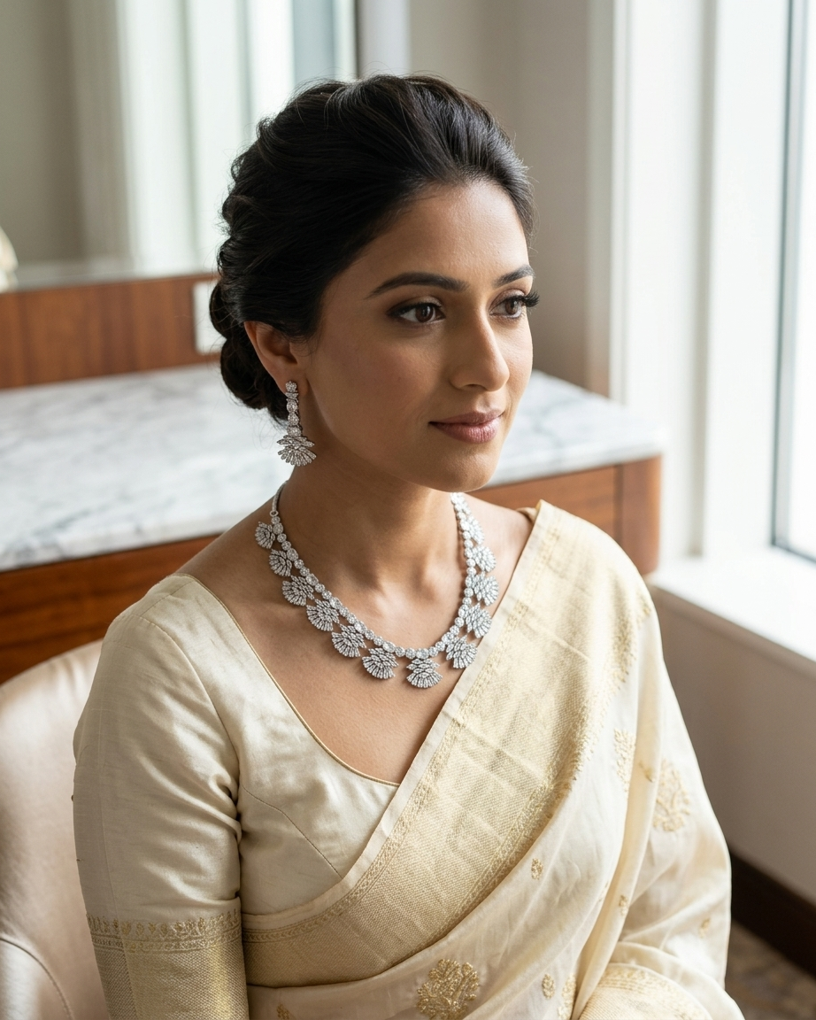 Fanfare Diamond Set - Fan-cut brilliance, red-carpet energy — designed to be noticed from across the room.