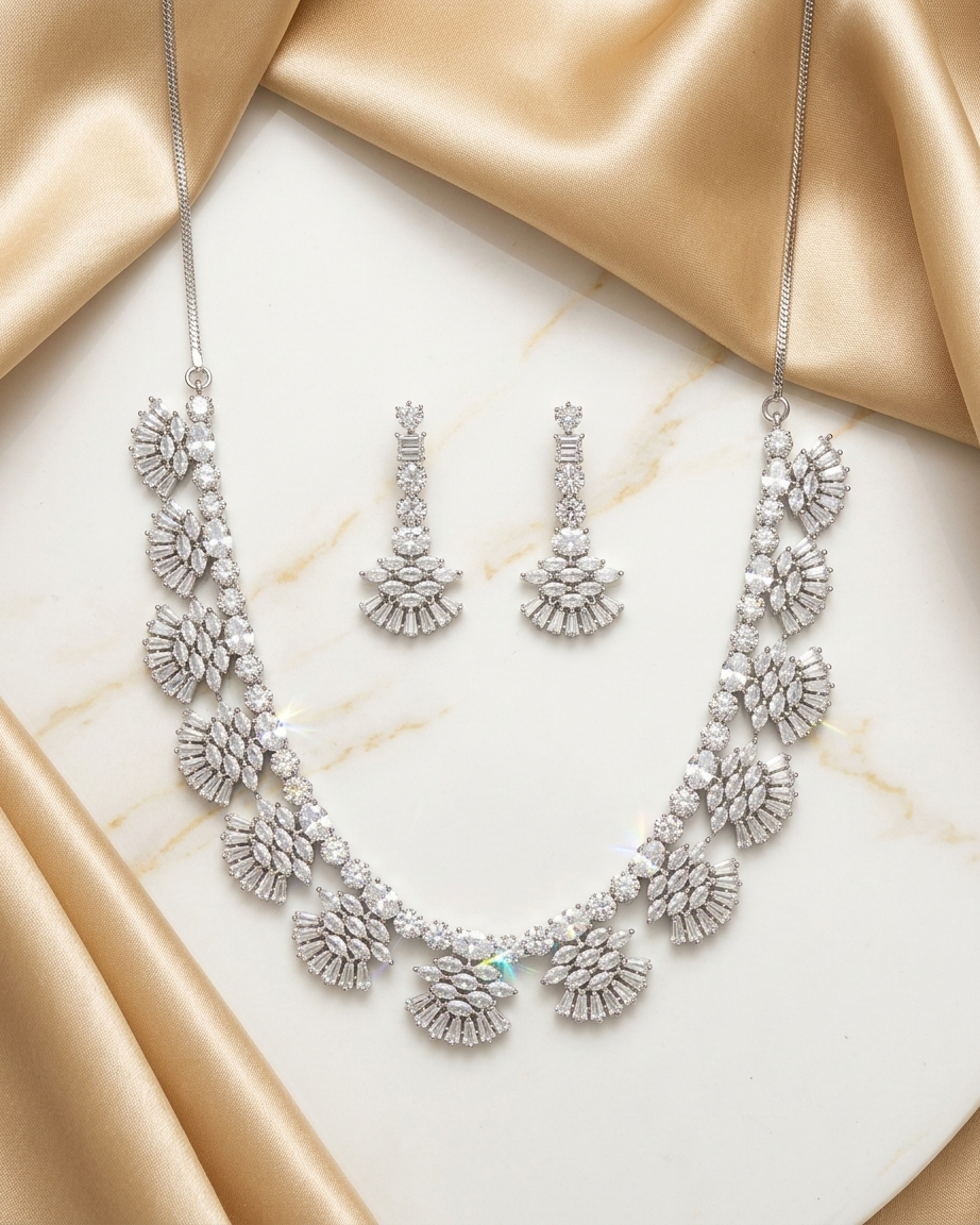 Fanfare Diamond Set - Fan-cut brilliance, red-carpet energy — designed to be noticed from across the room.